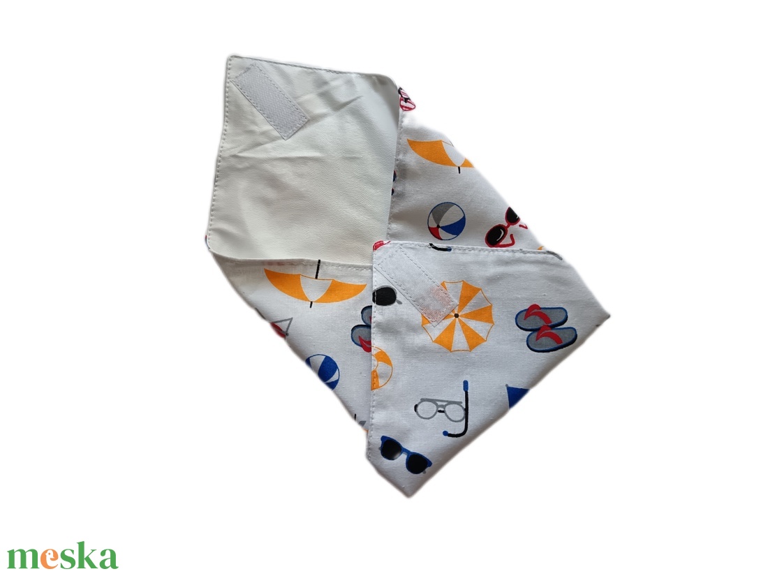 Újraszalvéta, szendvics csomagoló, strand mintás - táska & tok - uzsonna- & ebéd tartó - szendvics csomagoló - Meska.hu