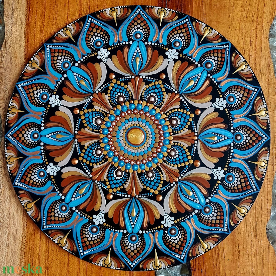 Barnás-bézses-kék kis mandala - otthon & életmód - dekoráció - spiritualitás - mandala - Meska.hu Barnás-bézses-kék kis mandala - otthon & életmód - dekoráció - spiritualitás - mandala - Meska.hu