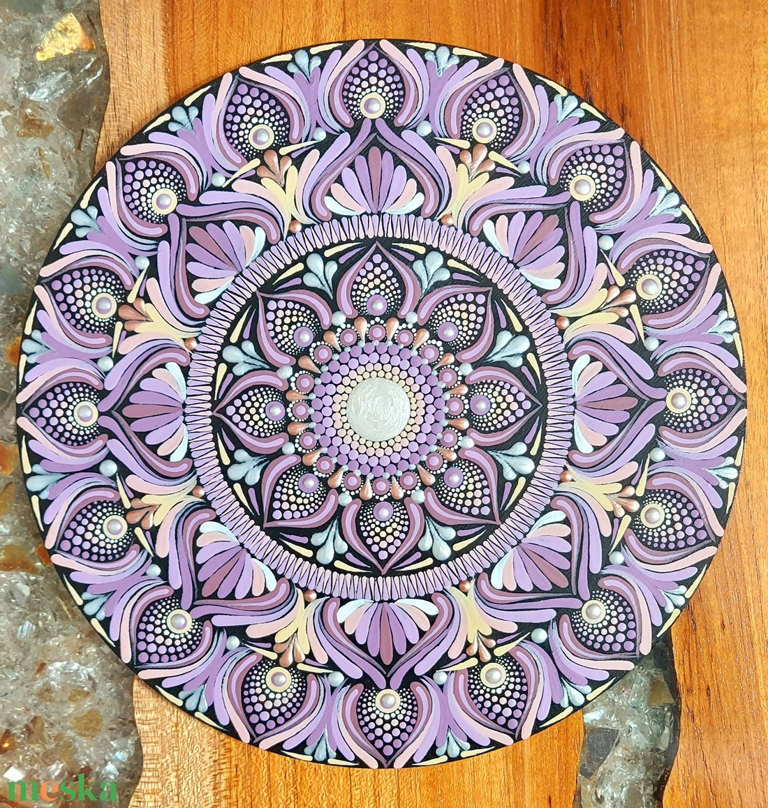 Halványlilás-rózsaszínes kis mandala - otthon & életmód - dekoráció - spiritualitás - mandala - Meska.hu Halványlilás-rózsaszínes kis mandala - otthon & életmód - dekoráció - spiritualitás - mandala - Meska.hu