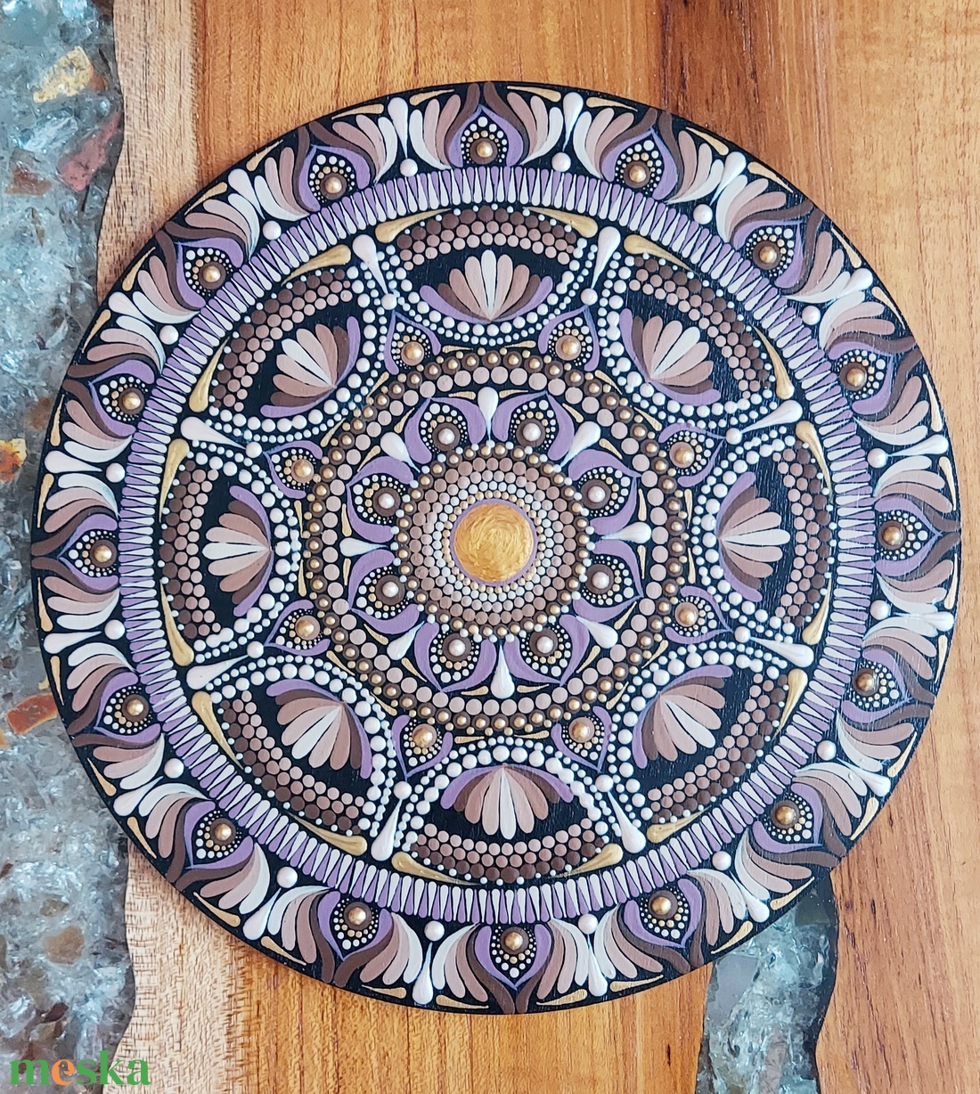 Barnás-bézses-lilás kis mandala - otthon & életmód - dekoráció - spiritualitás - mandala - Meska.hu Barnás-bézses-lilás kis mandala - otthon & életmód - dekoráció - spiritualitás - mandala - Meska.hu