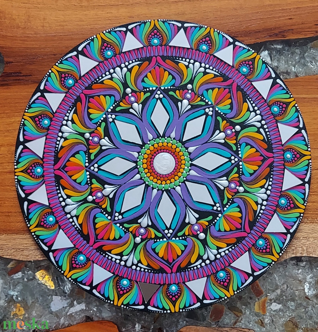 Szivárvány színű kis mandala tükörmozaikkal - otthon & életmód - dekoráció - spiritualitás - mandala - Meska.hu Szivárvány színű kis mandala tükörmozaikkal - otthon & életmód - dekoráció - spiritualitás - mandala - Meska.hu