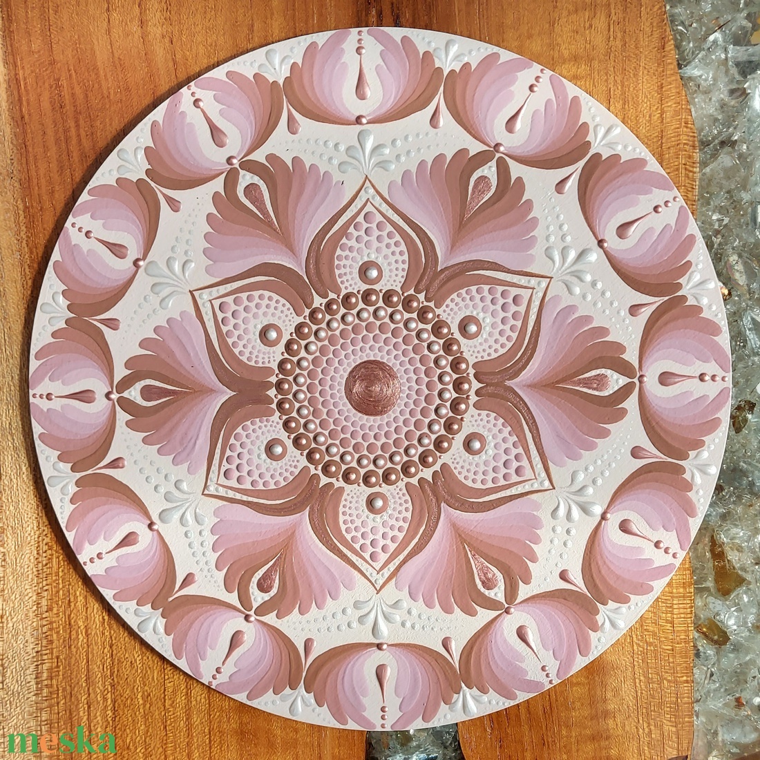 Barnás-púderes színátmenetes kis mandala - otthon & életmód - dekoráció - spiritualitás - mandala - Meska.hu Barnás-púderes színátmenetes kis mandala - otthon & életmód - dekoráció - spiritualitás - mandala - Meska.hu