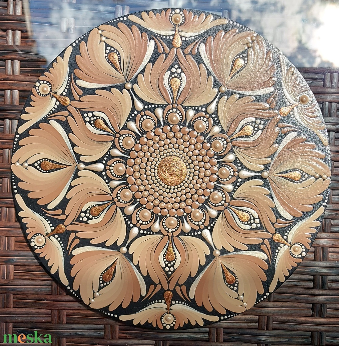 Cappuchino/latte színvilágú kis mandala - otthon & életmód - dekoráció - spiritualitás - mandala - Meska.hu Cappuchino/latte színvilágú kis mandala - otthon & életmód - dekoráció - spiritualitás - mandala - Meska.hu