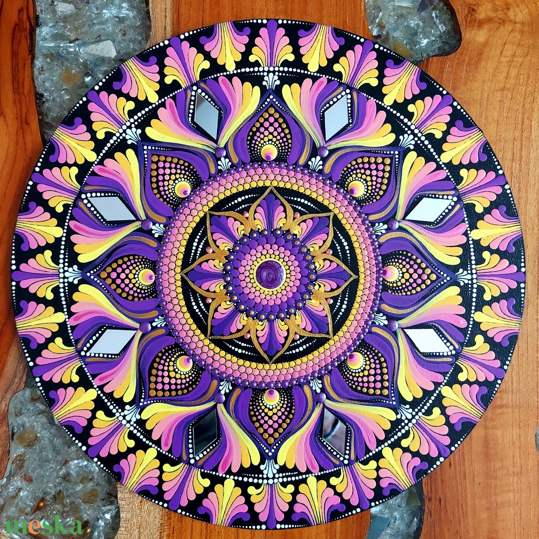 Lilás-rózsaszínes-sárgás kisebb mandala - otthon & életmód - dekoráció - spiritualitás - mandala - Meska.hu Lilás-rózsaszínes-sárgás kisebb mandala - otthon & életmód - dekoráció - spiritualitás - mandala - Meska.hu