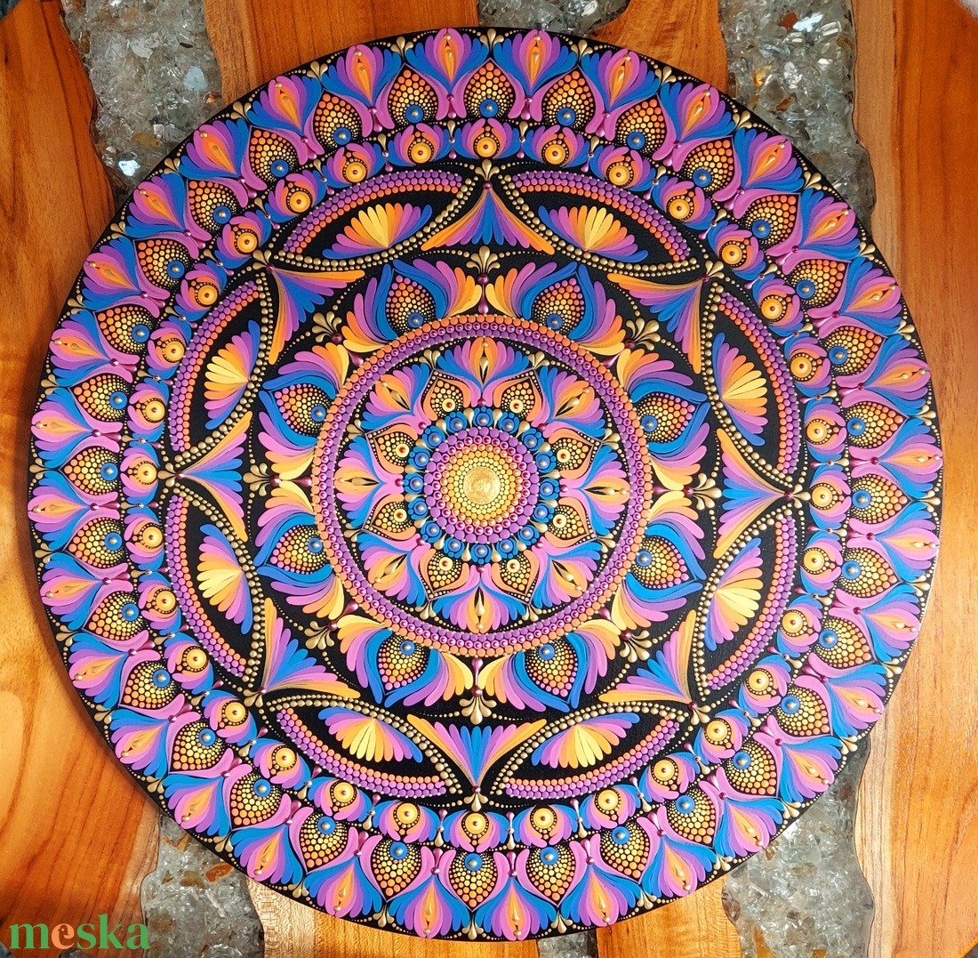 40 cm-es mandala a naplemente színeivel - otthon & életmód - dekoráció - spiritualitás - mandala - Meska.hu 40 cm-es mandala a naplemente színeivel - otthon & életmód - dekoráció - spiritualitás - mandala - Meska.hu