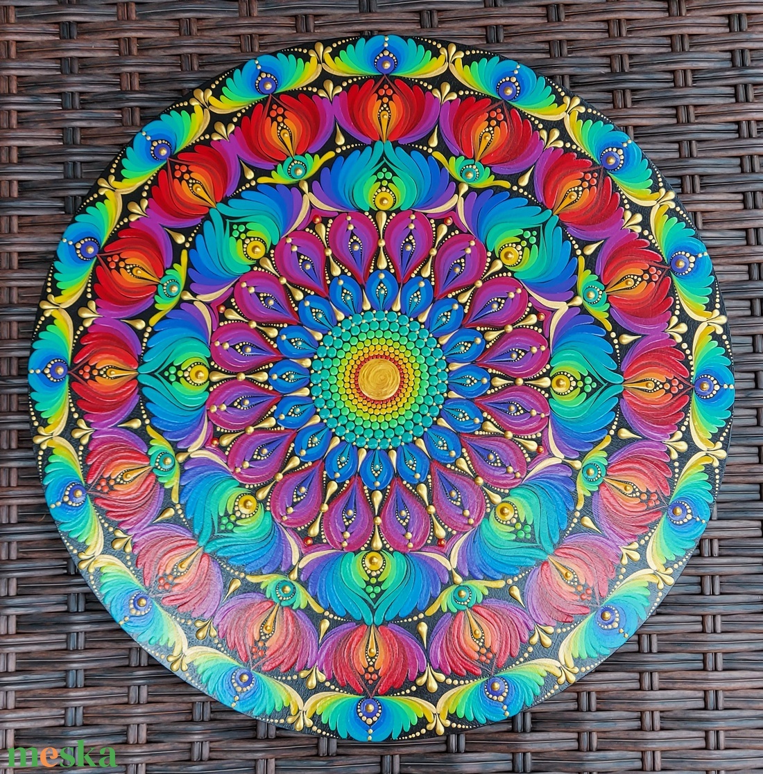 35 cm-es szivárvány mandala - otthon & életmód - dekoráció - spiritualitás - mandala - Meska.hu 35 cm-es szivárvány mandala - otthon & életmód - dekoráció - spiritualitás - mandala - Meska.hu