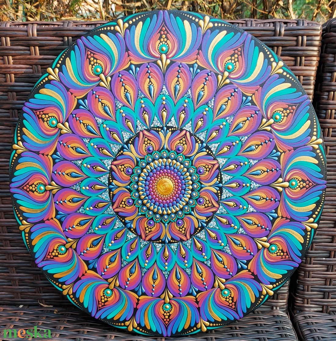 35 cm-es vibráló, élénk, színes mandala - otthon & életmód - dekoráció - spiritualitás - mandala - Meska.hu 35 cm-es vibráló, élénk, színes mandala - otthon & életmód - dekoráció - spiritualitás - mandala - Meska.hu