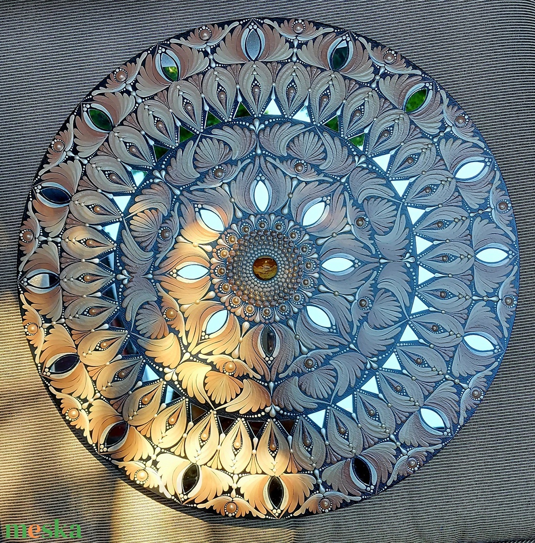 40 cm-es natúr színvilágú bézses-barnás színátmenetes mandala - otthon & életmód - dekoráció - spiritualitás - mandala - Meska.hu 40 cm-es natúr színvilágú bézses-barnás színátmenetes mandala - otthon & életmód - dekoráció - spiritualitás - mandala - Meska.hu