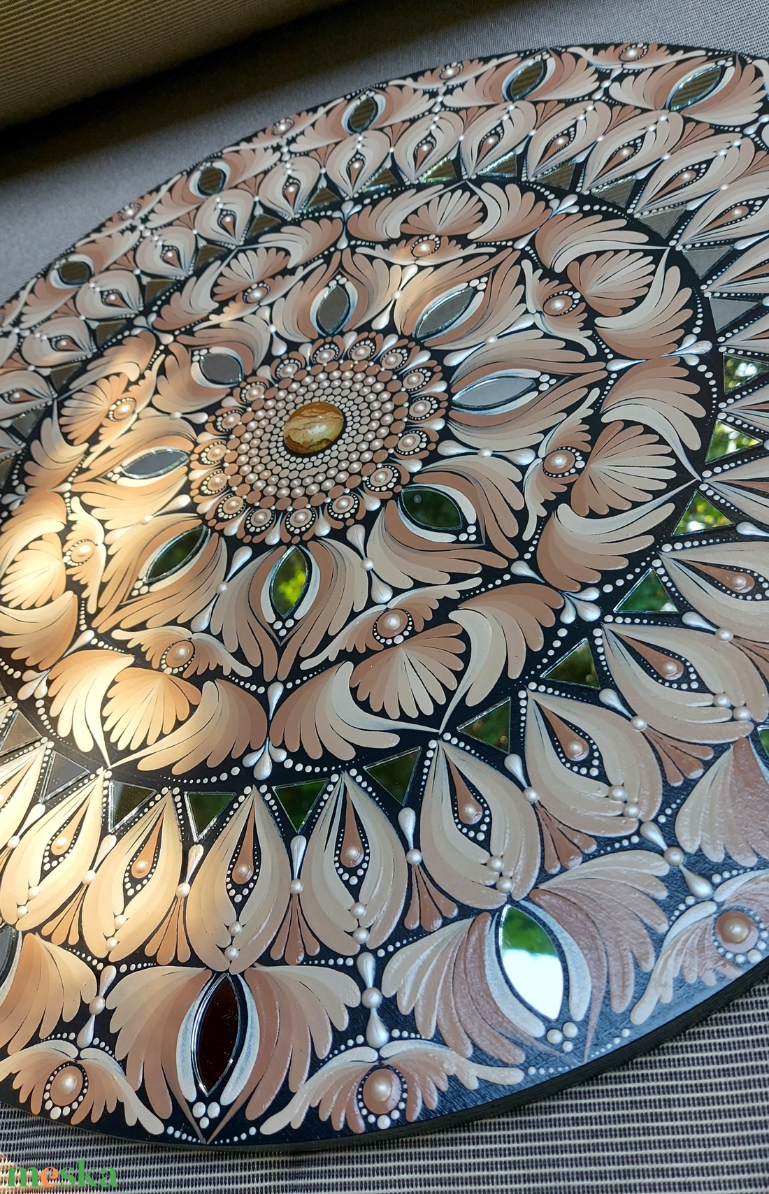 40 cm-es natúr színvilágú bézses-barnás színátmenetes mandala - otthon & életmód - dekoráció - spiritualitás - mandala - Meska.hu 40 cm-es natúr színvilágú bézses-barnás színátmenetes mandala - otthon & életmód - dekoráció - spiritualitás - mandala - Meska.hu