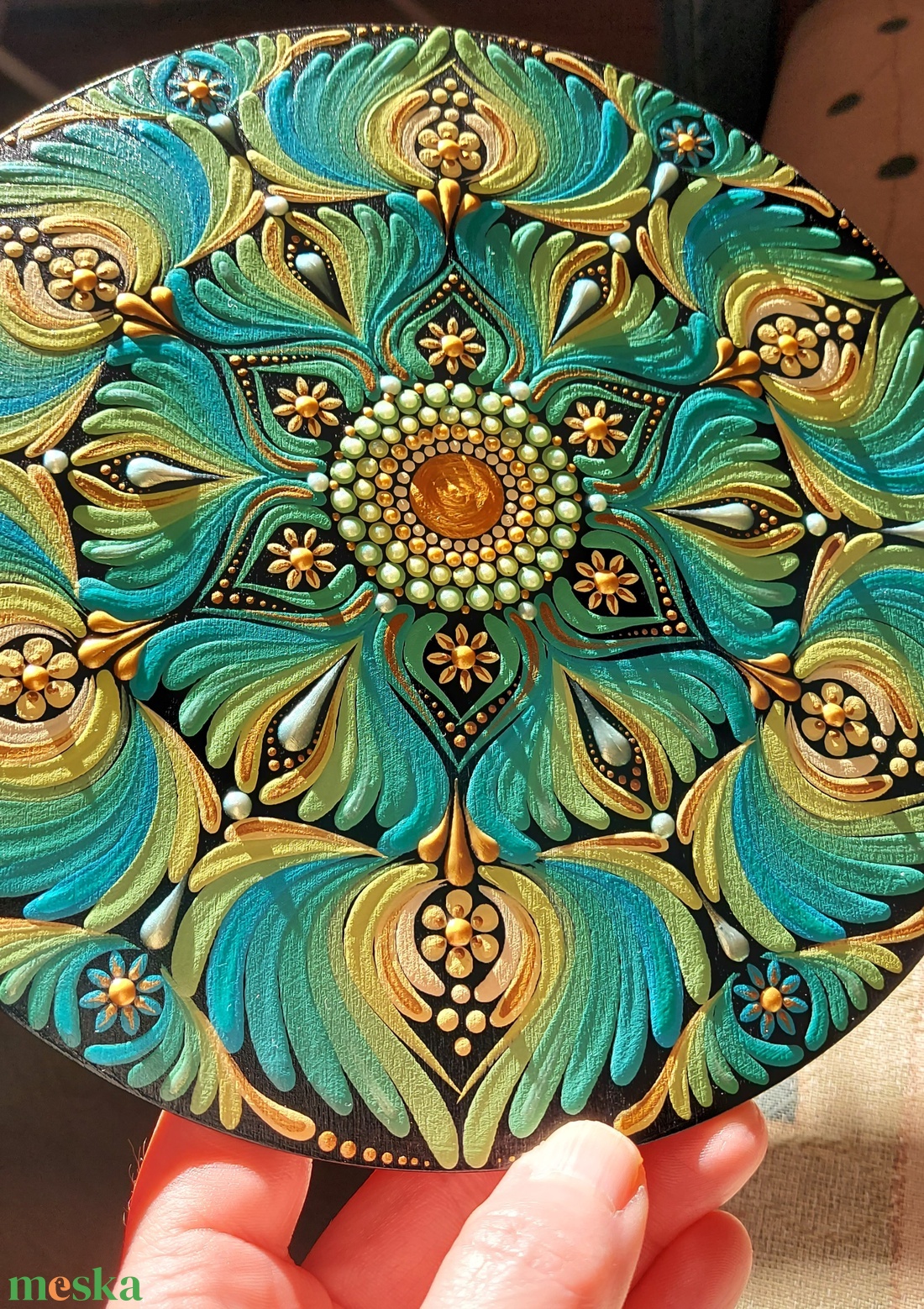 20 cm-es tavaszi hangulatú kis mandala - otthon & életmód - dekoráció - spiritualitás - mandala - Meska.hu 20 cm-es tavaszi hangulatú kis mandala - otthon & életmód - dekoráció - spiritualitás - mandala - Meska.hu