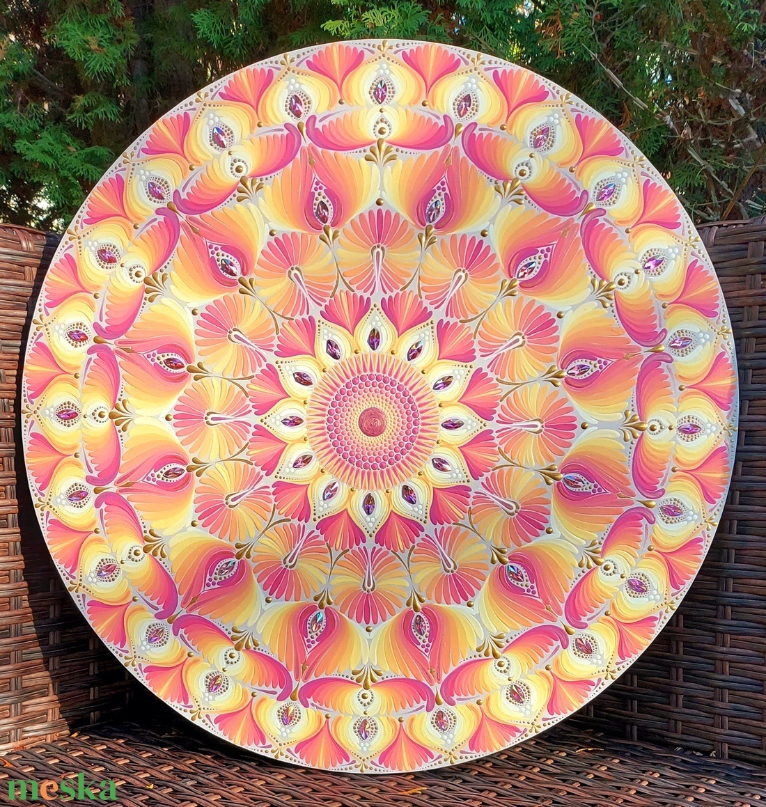 45 cm-es Bright sunshine mandala - otthon & életmód - dekoráció - spiritualitás - mandala - Meska.hu 45 cm-es Bright sunshine mandala - otthon & életmód - dekoráció - spiritualitás - mandala - Meska.hu