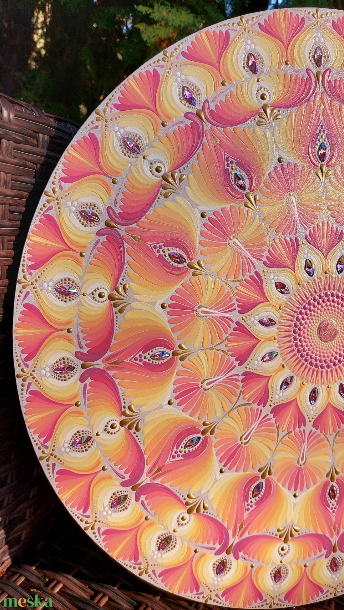 45 cm-es Bright sunshine mandala - otthon & életmód - dekoráció - spiritualitás - mandala - Meska.hu 45 cm-es Bright sunshine mandala - otthon & életmód - dekoráció - spiritualitás - mandala - Meska.hu