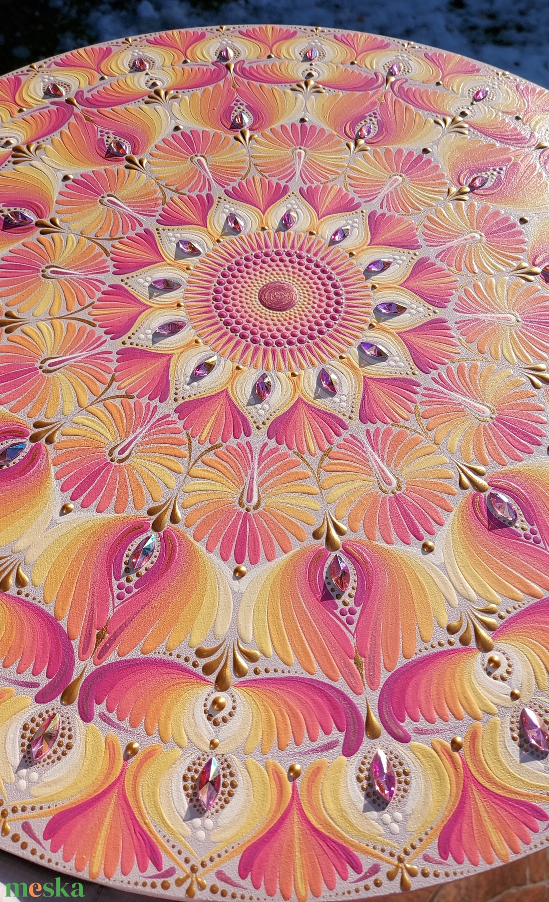 45 cm-es Bright sunshine mandala - otthon & életmód - dekoráció - spiritualitás - mandala - Meska.hu 45 cm-es Bright sunshine mandala - otthon & életmód - dekoráció - spiritualitás - mandala - Meska.hu