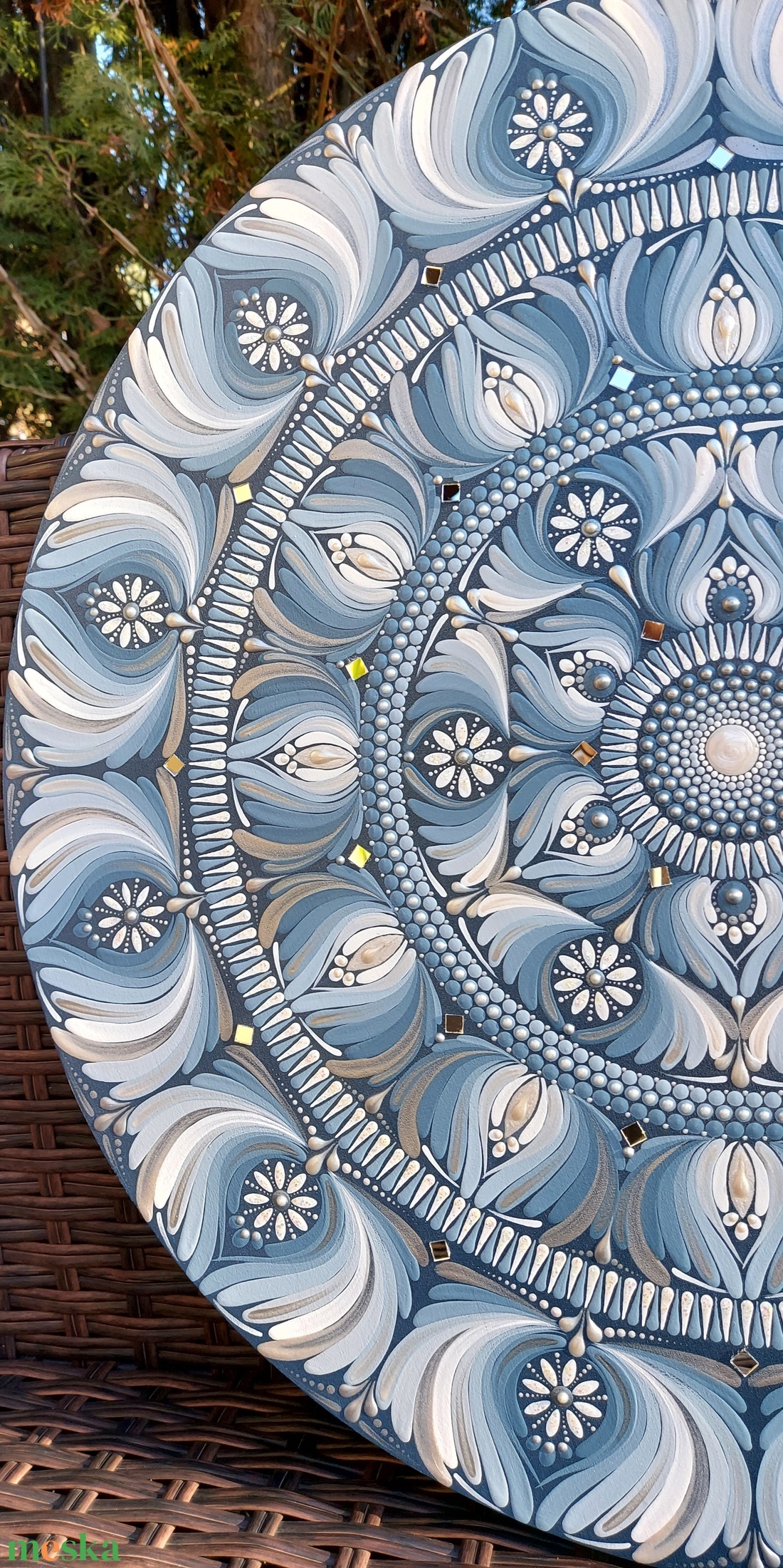 45 cm-es Télies-jeges mandala - otthon & életmód - dekoráció - spiritualitás - mandala - Meska.hu