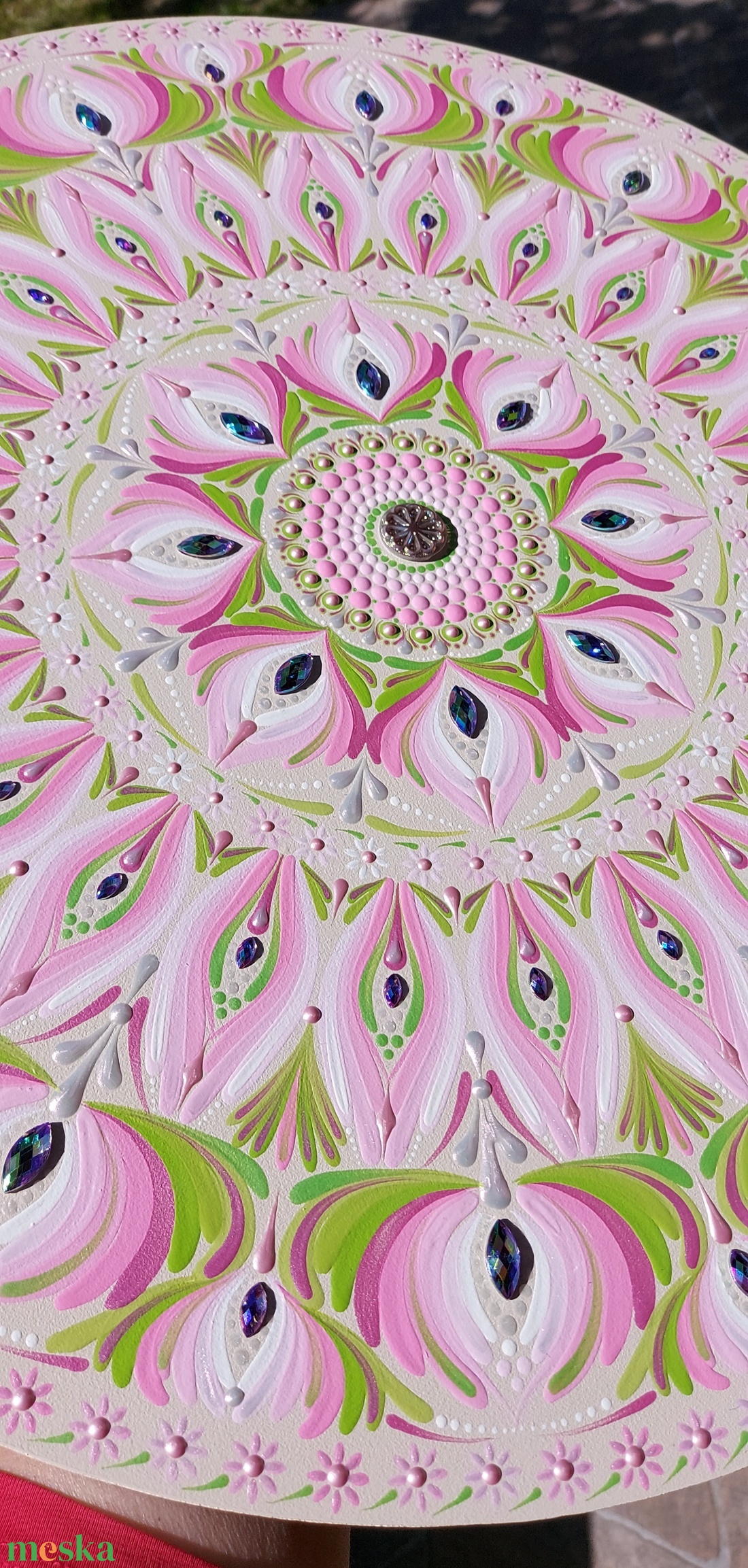 45 cm-es Virágos rét mandala - otthon & életmód - dekoráció - spiritualitás - mandala - Meska.hu