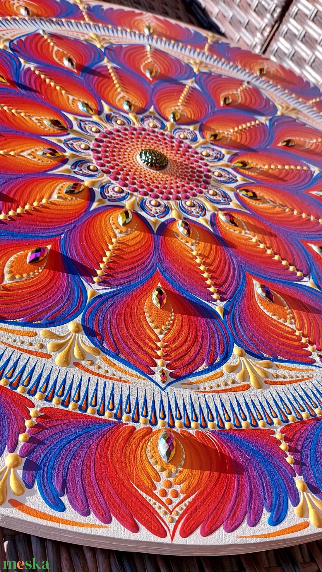 45 cm-es Sunset Floral mandala - otthon & életmód - dekoráció - spiritualitás - mandala - Meska.hu 45 cm-es Sunset Floral mandala - otthon & életmód - dekoráció - spiritualitás - mandala - Meska.hu