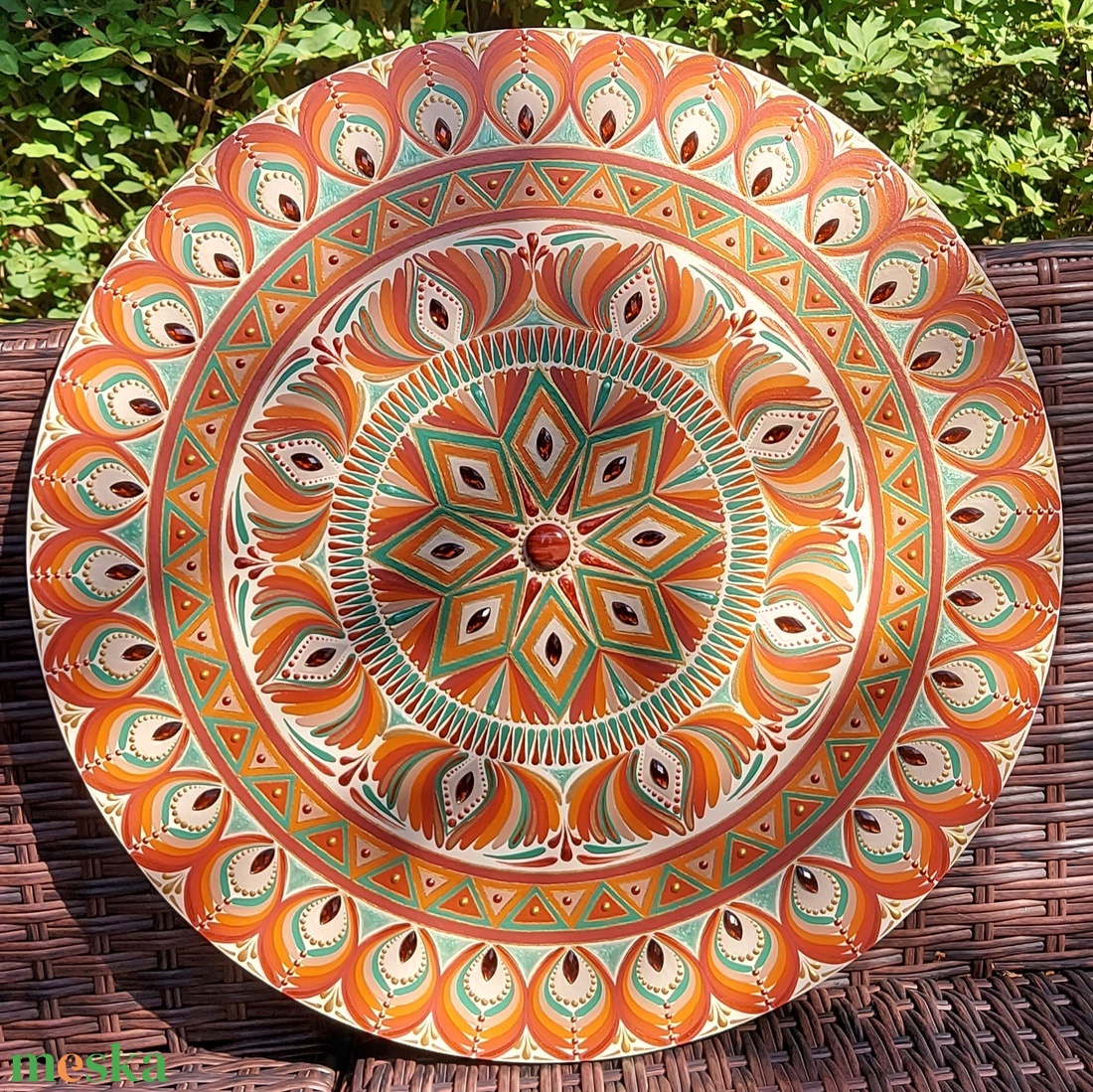 45 cm-es Indián/Boho stílusú mandala - otthon & életmód - dekoráció - spiritualitás - mandala - Meska.hu