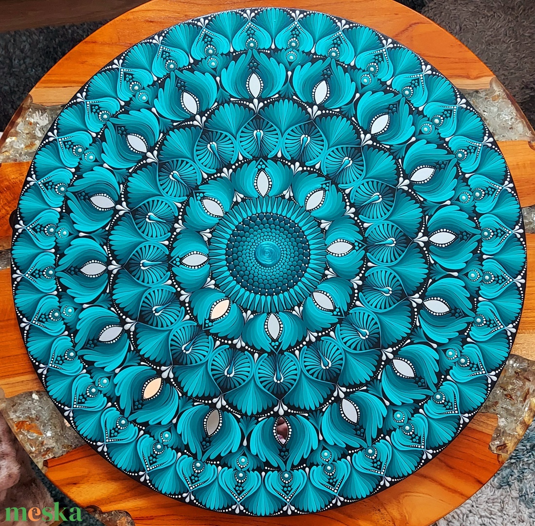 50 cm-es  türkíz zöld  színátmenetes mandala - otthon & életmód - dekoráció - spiritualitás - mandala - Meska.hu 50 cm-es  türkíz zöld  színátmenetes mandala - otthon & életmód - dekoráció - spiritualitás - mandala - Meska.hu