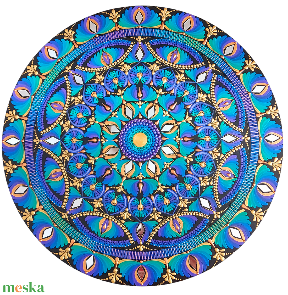 50 cm-es  Kékes-zöldes-lilás színátmenetes mandala - otthon & életmód - dekoráció - spiritualitás - mandala - Meska.hu 50 cm-es  Kékes-zöldes-lilás színátmenetes mandala - otthon & életmód - dekoráció - spiritualitás - mandala - Meska.hu