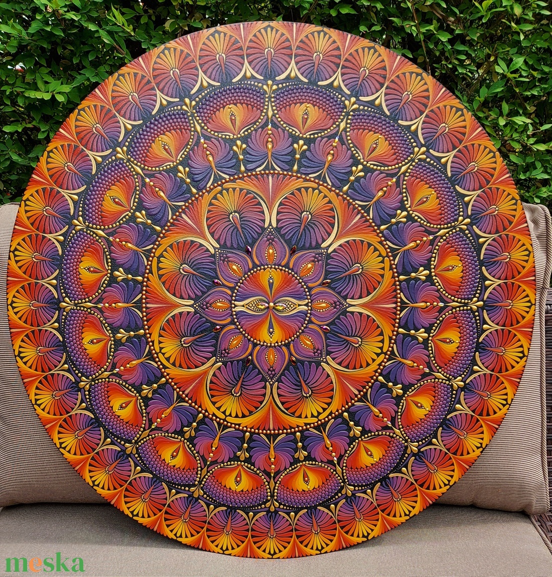 60 cm-es Sunset mandala  - otthon & életmód - dekoráció - spiritualitás - mandala - Meska.hu 60 cm-es Sunset mandala  - otthon & életmód - dekoráció - spiritualitás - mandala - Meska.hu