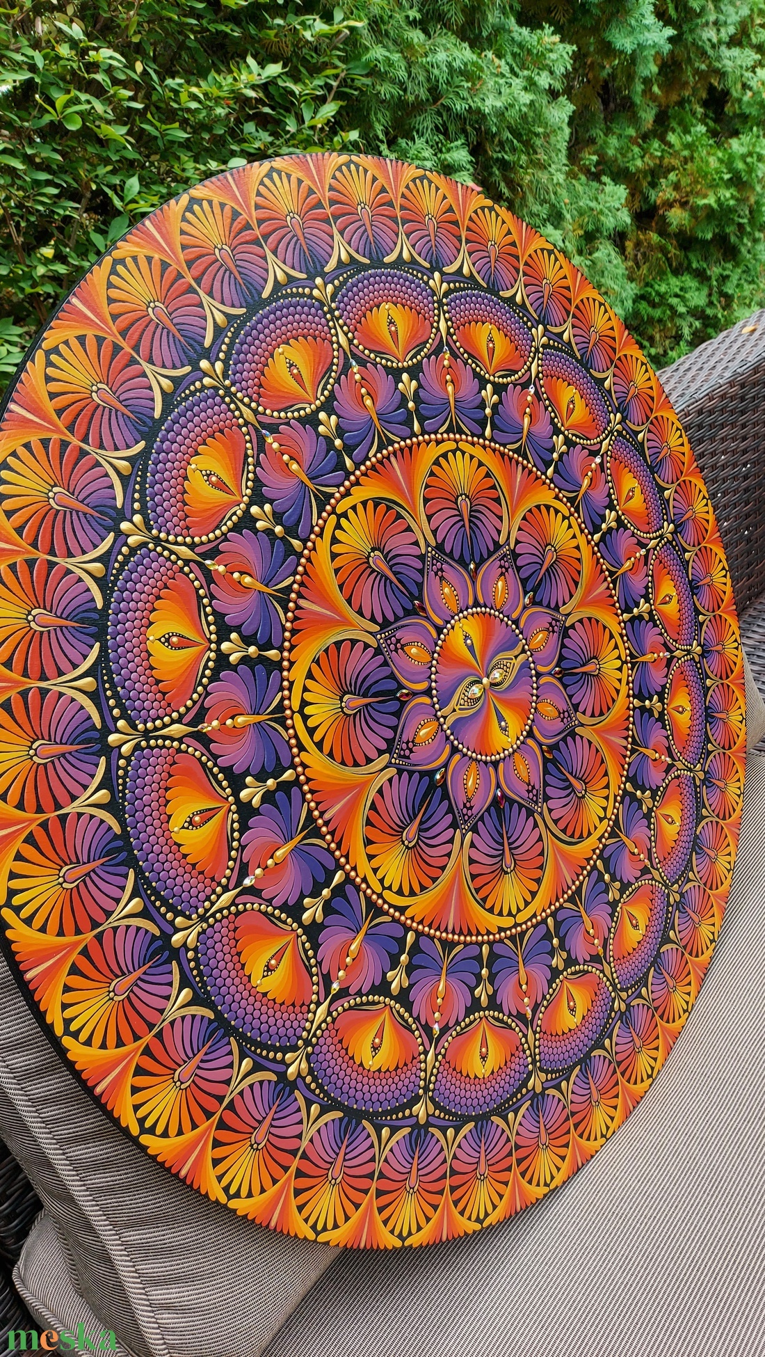 60 cm-es Sunset mandala  - otthon & életmód - dekoráció - spiritualitás - mandala - Meska.hu 60 cm-es Sunset mandala  - otthon & életmód - dekoráció - spiritualitás - mandala - Meska.hu