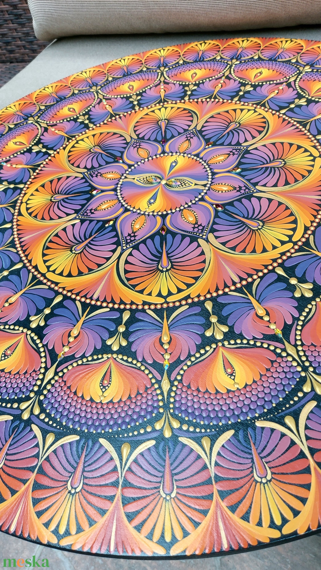 60 cm-es Sunset mandala  - otthon & életmód - dekoráció - spiritualitás - mandala - Meska.hu 60 cm-es Sunset mandala  - otthon & életmód - dekoráció - spiritualitás - mandala - Meska.hu