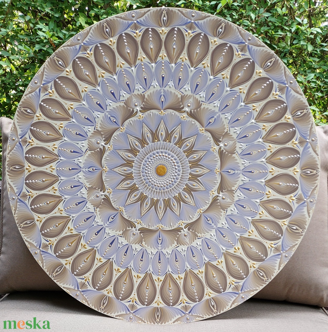 60 cm-es mandala barnás-halványlilás színátmenettel - otthon & életmód - dekoráció - spiritualitás - mandala - Meska.hu 60 cm-es mandala barnás-halványlilás színátmenettel - otthon & életmód - dekoráció - spiritualitás - mandala - Meska.hu