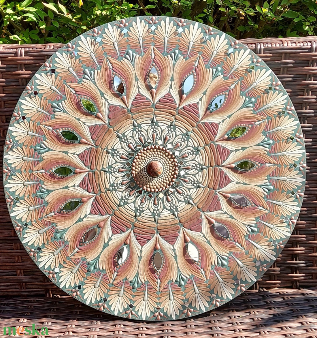 38 cm-es Őszi hangulatú mandala - otthon & életmód - dekoráció - spiritualitás - mandala - Meska.hu 38 cm-es Őszi hangulatú mandala - otthon & életmód - dekoráció - spiritualitás - mandala - Meska.hu