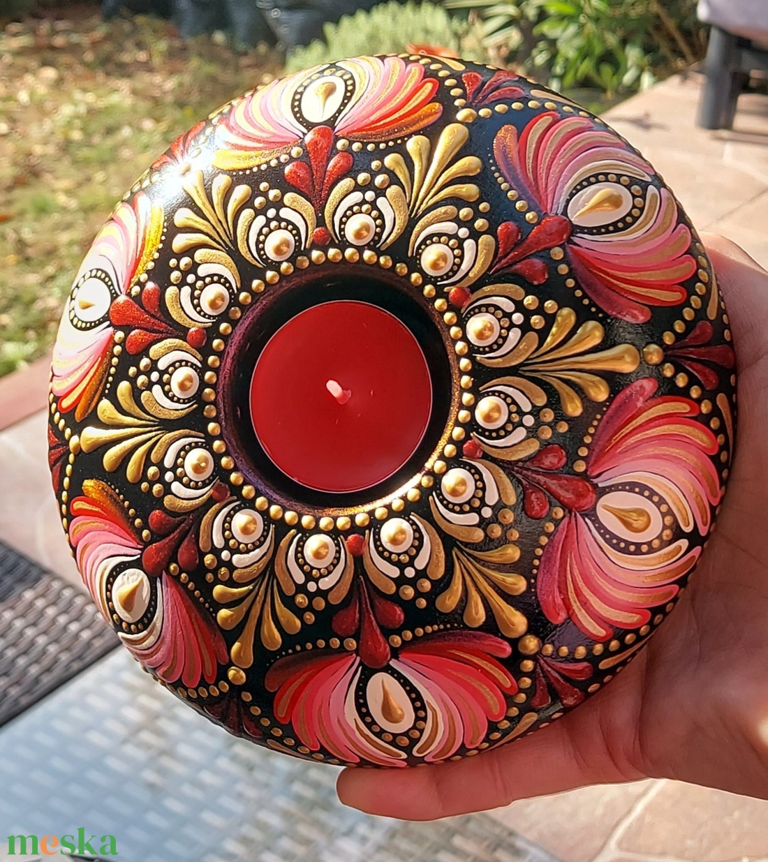 15 cm-es mécsestartó mandala mintákkal elegáns színekkel - otthon & életmód - dekoráció - spiritualitás - mandala - Meska.hu 15 cm-es mécsestartó mandala mintákkal elegáns színekkel - otthon & életmód - dekoráció - spiritualitás - mandala - Meska.hu