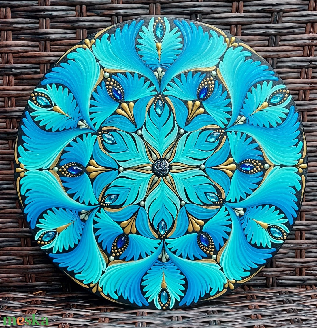 25 cm-es Ocean floral mandala - otthon & életmód - dekoráció - spiritualitás - mandala - Meska.hu
