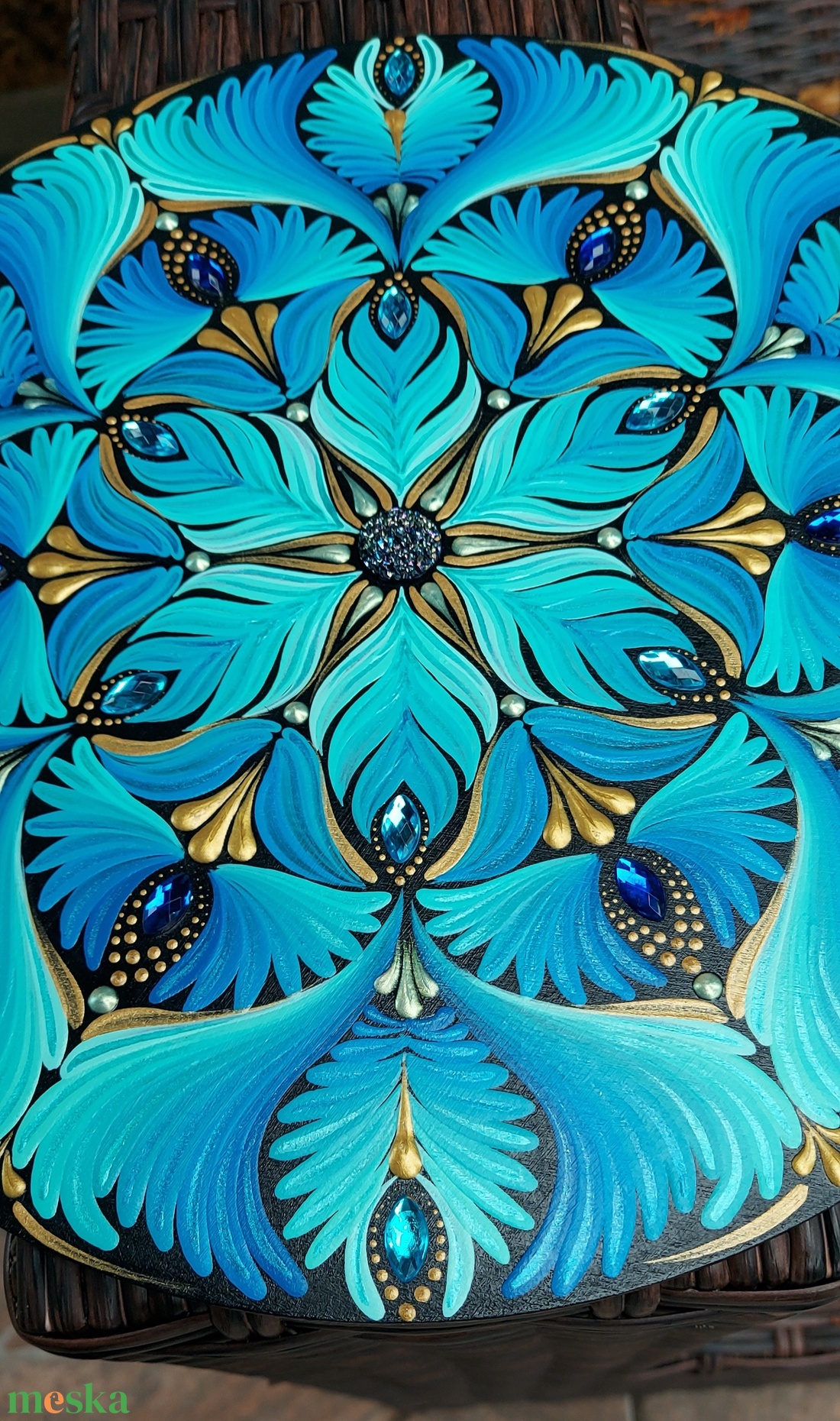 25 cm-es Ocean floral mandala - otthon & életmód - dekoráció - spiritualitás - mandala - Meska.hu