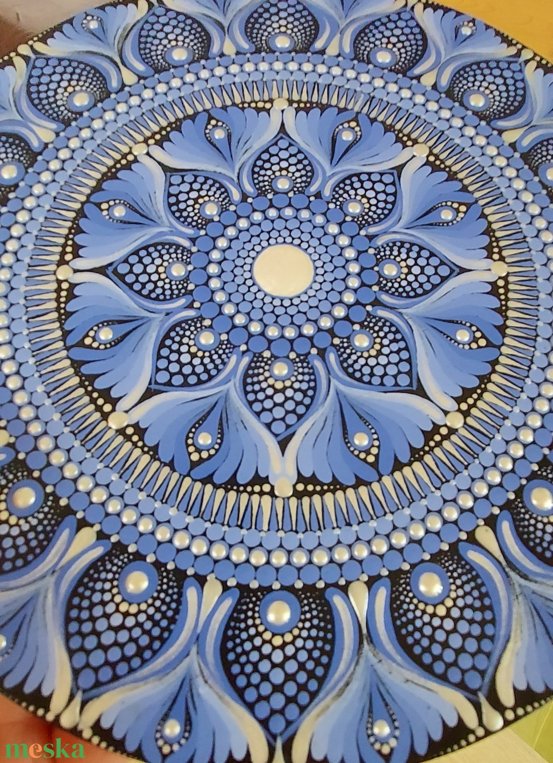 Halvány lilás-kék színátmenetes  kis mandala - otthon & életmód - dekoráció - spiritualitás - mandala - Meska.hu