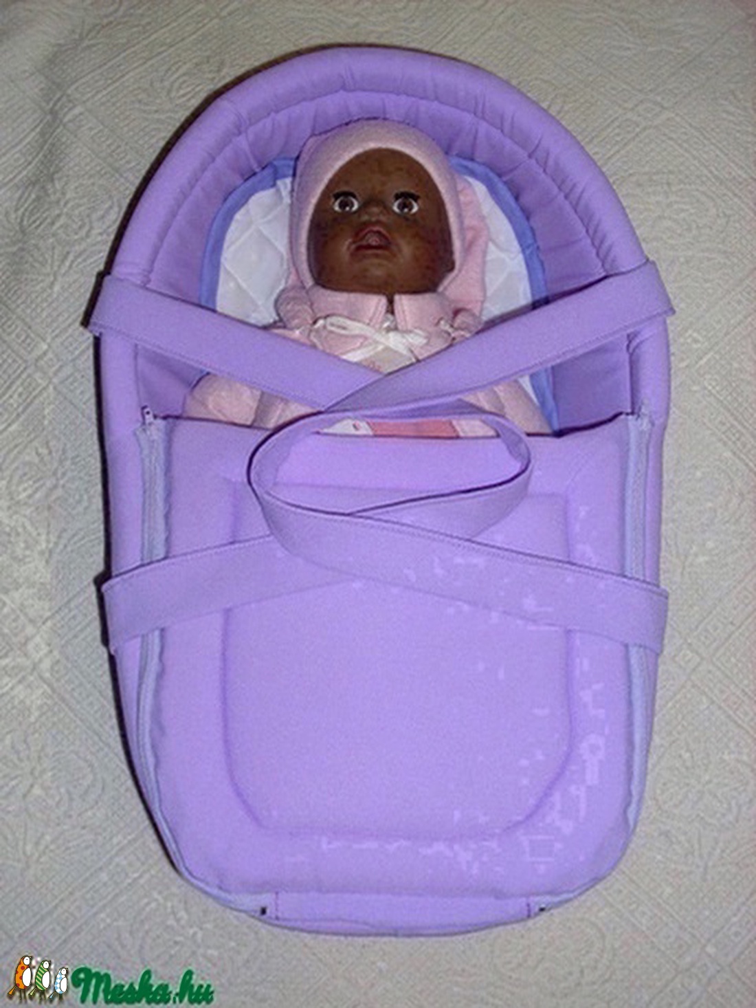 Fedeles mózeskosár 40-48 cm játék babákhoz -  - Meska.hu