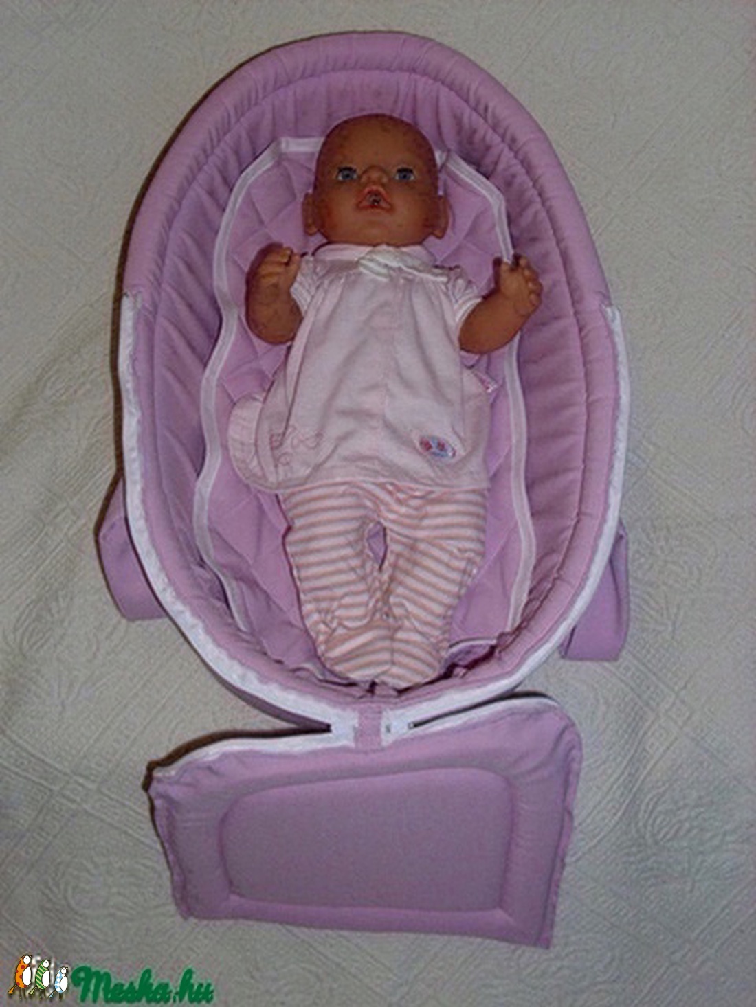 Fedeles mózeskosár 40-48 cm játék babákhoz -  - Meska.hu