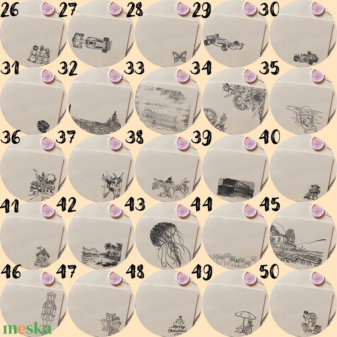 Kutya témájú sorsjegy, kiskutya, ajándék, viaszpecséttel zárható borítékkal, egyedi - otthon & életmód - papír, írószer - Meska.hu