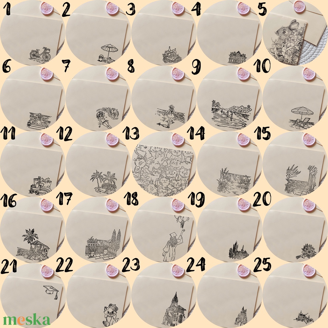 Kutya témájú sorsjegy, kiskutya, ajándék, viaszpecséttel zárható borítékkal, egyedi - otthon & életmód - papír, írószer - Meska.hu