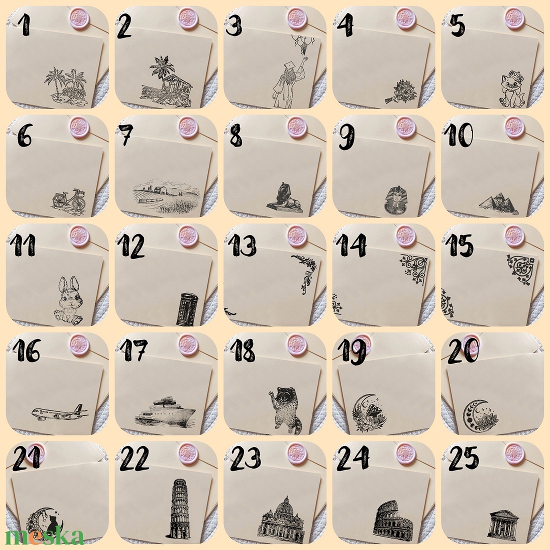 Kaparós képeslap, utazás, beszállókártya, ajándék átadás, élményajándék, repülőjegy, repjegy - karácsony - karácsonyi ajándékozás - karácsonyi képeslap, üdvözlőlap, ajándékkísérő - Meska.hu