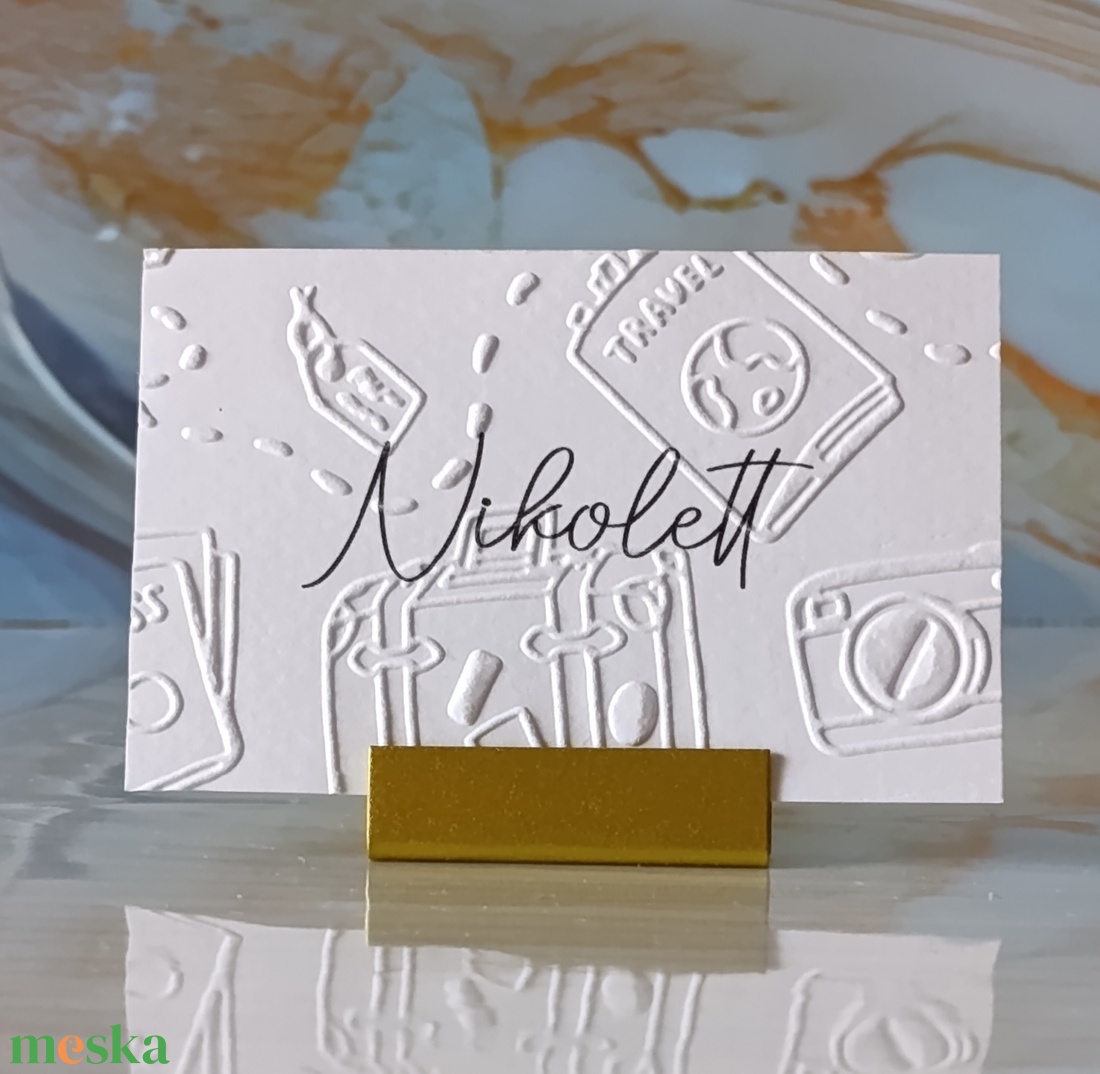 Dombornyomott, esküvői, utazó ültetőkártya, névtábla, ültetőkártya, domborított, utazás, utazó, utazók, utazási téma - esküvő - meghívó & kártya - ültetési rend - Meska.hu