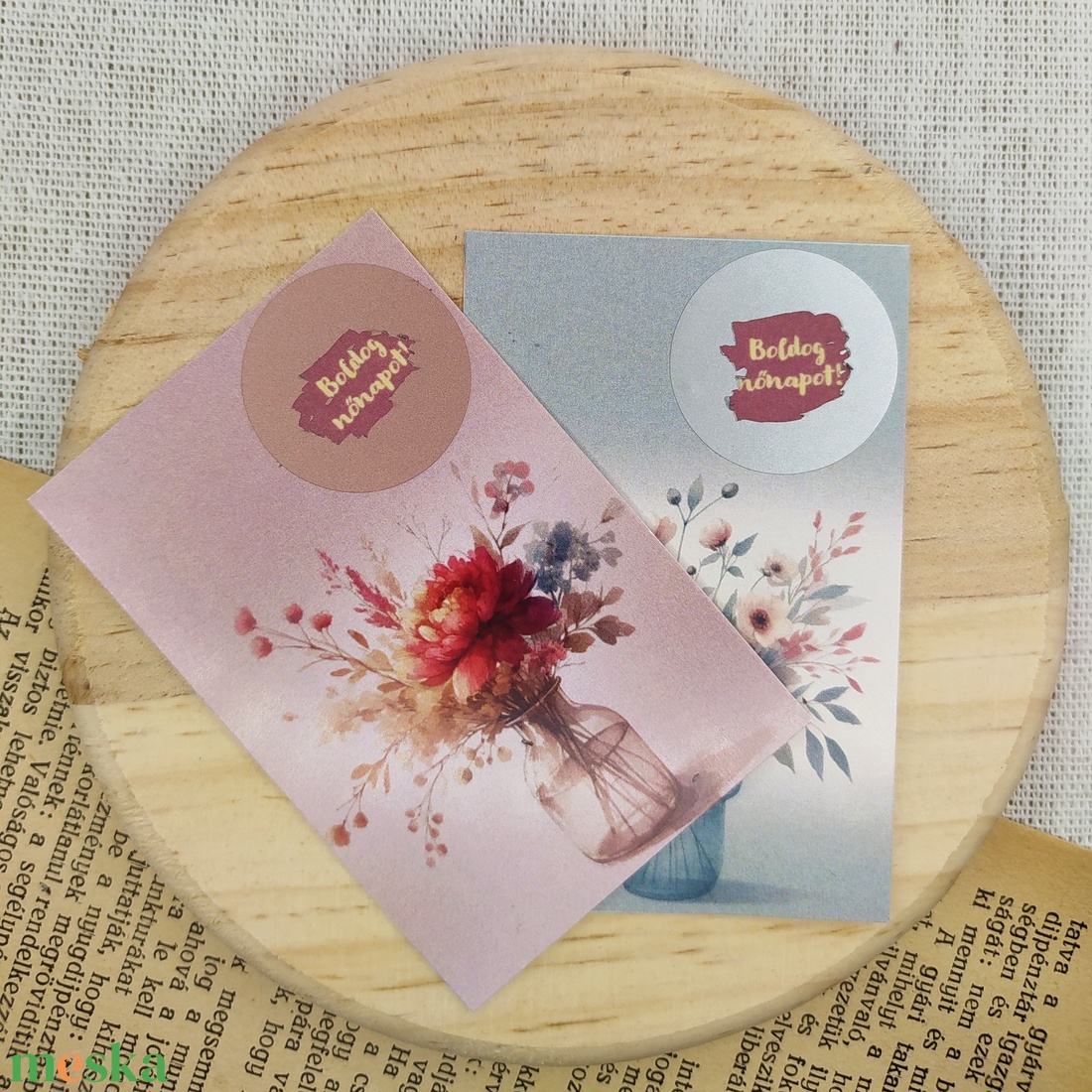 Nőnapi kaparós sorsjegy, egyedi felirattal, bármilyen mintával  - otthon & életmód - papír, írószer - ajándékozás kellékei - képeslap, üdvözlőlap - Meska.hu