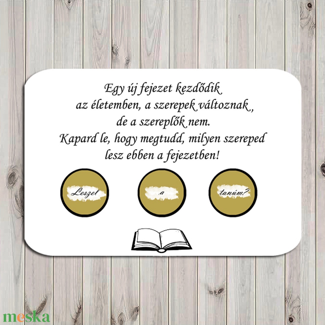 Kaparós képeslap felkérésekhez, tanú felkérésére, könyves témájú, olvasás - esküvő - meghívó & kártya - tanú felkérő - Meska.hu