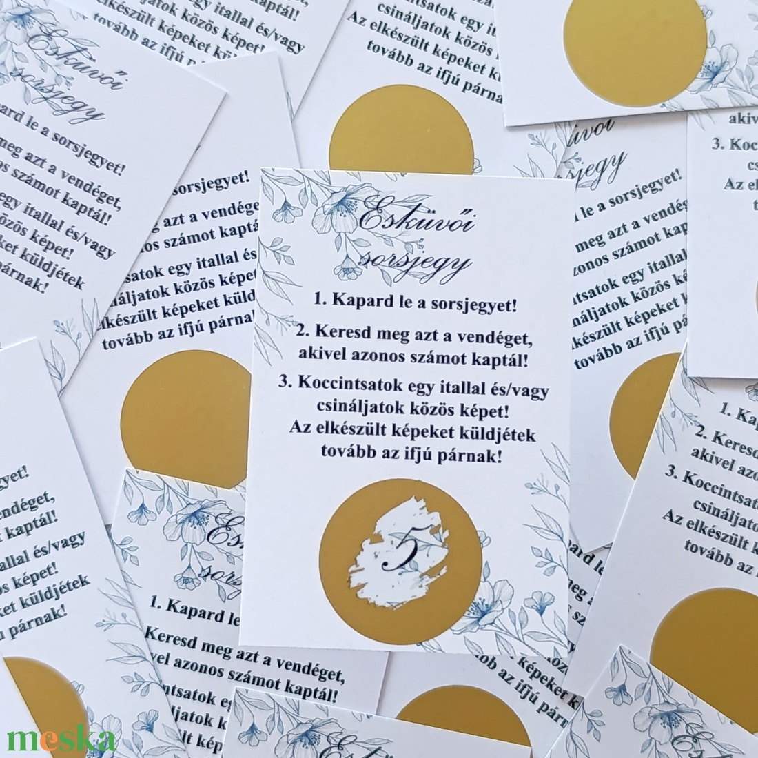 Esküvői sorsjegy, kaparós kártya, sorsjegy, kupon, esküvői játék, lakodalom, szerencse - esküvő - emlék & ajándék - köszönőajándék - Meska.hu