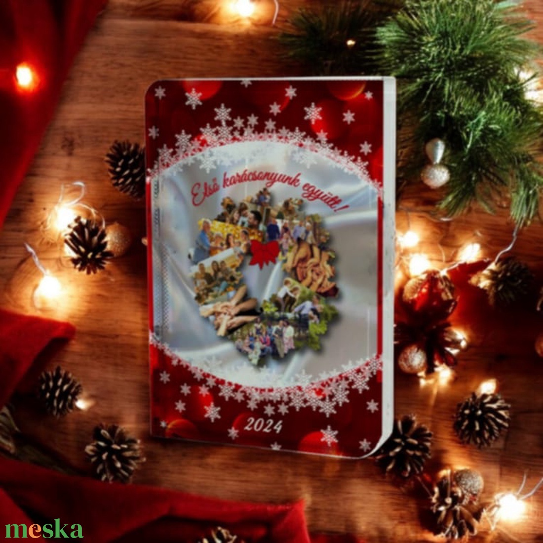 Karácsonyi saját fényképes fotókristaly  - karácsony - karácsonyi lakásdekoráció - karácsonyi lakásdíszek - Meska.hu