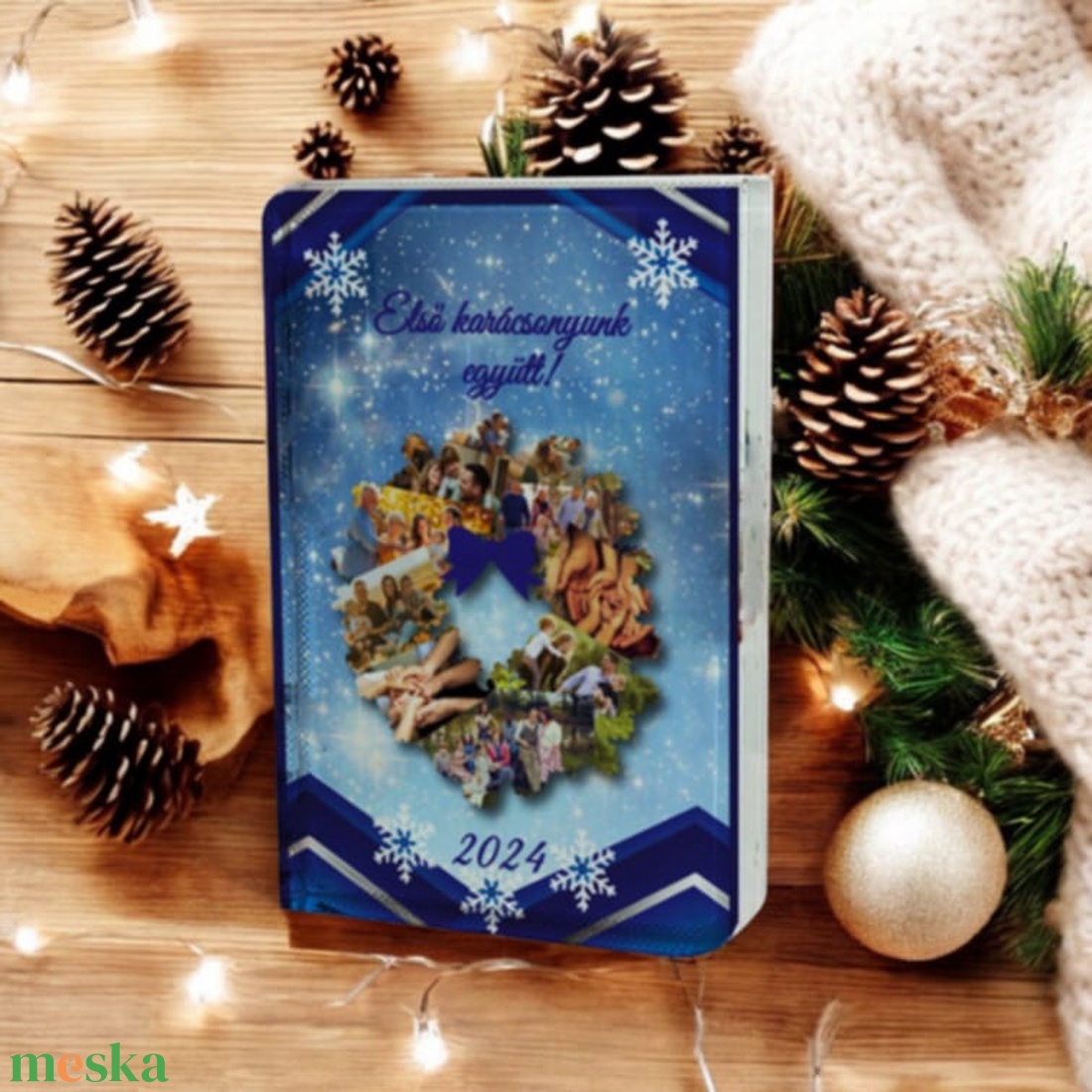 Karácsonyi saját fényképes fotókristaly  - karácsony - karácsonyi lakásdekoráció - karácsonyi lakásdíszek - Meska.hu
