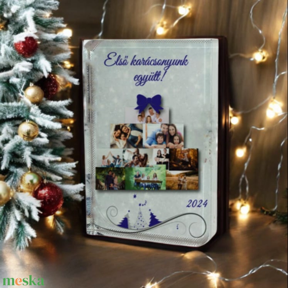 Karácsonyi saját fényképes fotókristaly  - karácsony - karácsonyi lakásdekoráció - karácsonyi lakásdíszek - Meska.hu