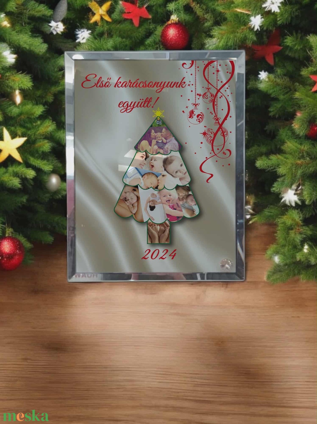 Karácsonyi tükrös szélű fotóüveg - karácsony - karácsonyi lakásdekoráció - ünnepi asztaldekoráció - Meska.hu Karácsonyi tükrös szélű fotóüveg - karácsony - karácsonyi lakásdekoráció - ünnepi asztaldekoráció - Meska.hu