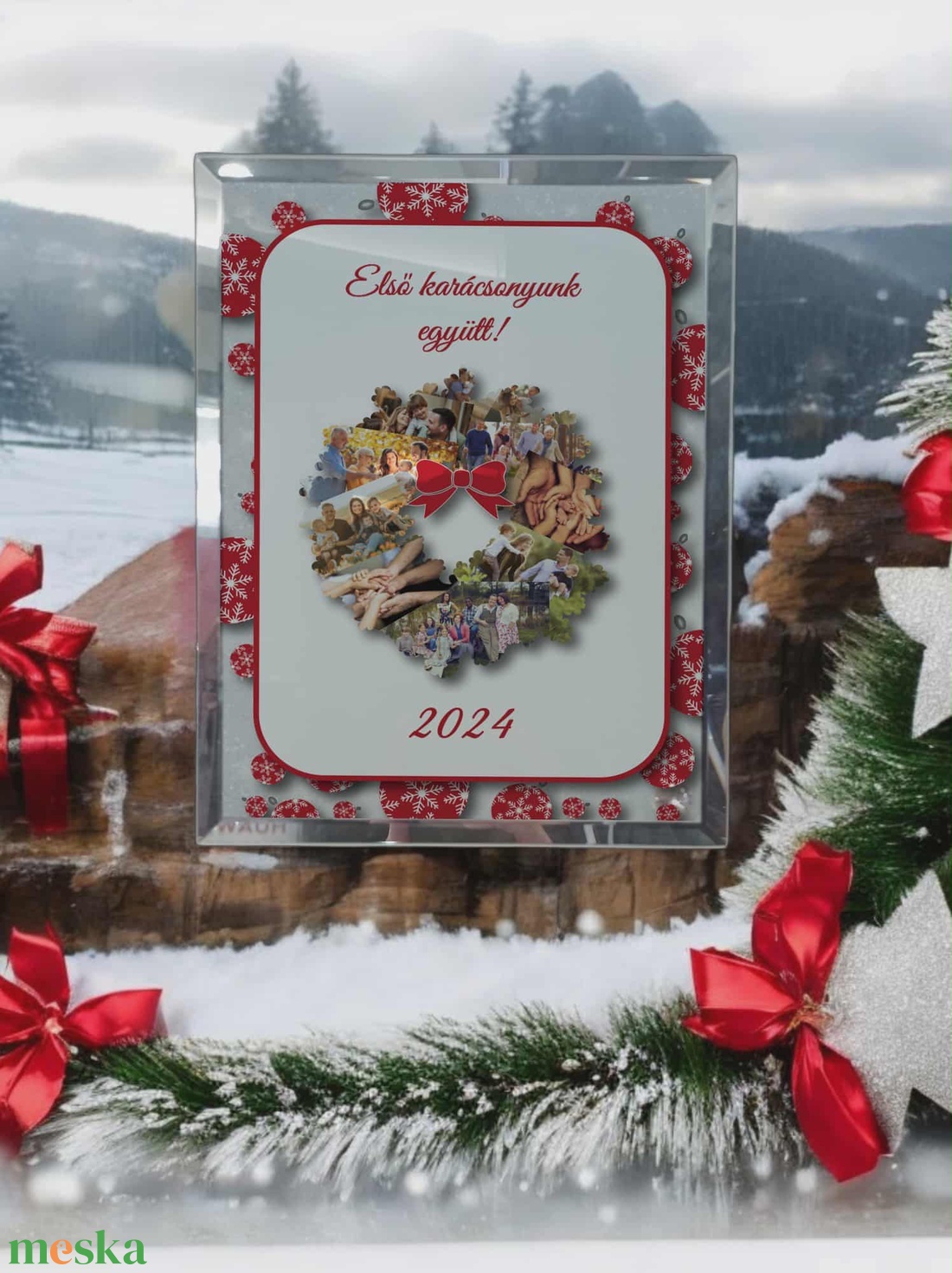 Karácsonyi tükrös szélű fotóüveg - karácsony - karácsonyi lakásdekoráció - ünnepi asztaldekoráció - Meska.hu Karácsonyi tükrös szélű fotóüveg - karácsony - karácsonyi lakásdekoráció - ünnepi asztaldekoráció - Meska.hu