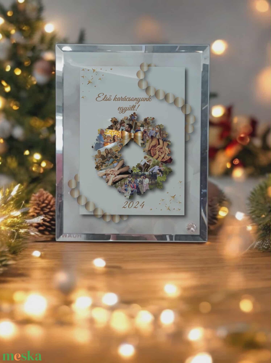 Karácsonyi tükrös szélű fotóüveg - karácsony - karácsonyi lakásdekoráció - ünnepi asztaldekoráció - Meska.hu Karácsonyi tükrös szélű fotóüveg - karácsony - karácsonyi lakásdekoráció - ünnepi asztaldekoráció - Meska.hu