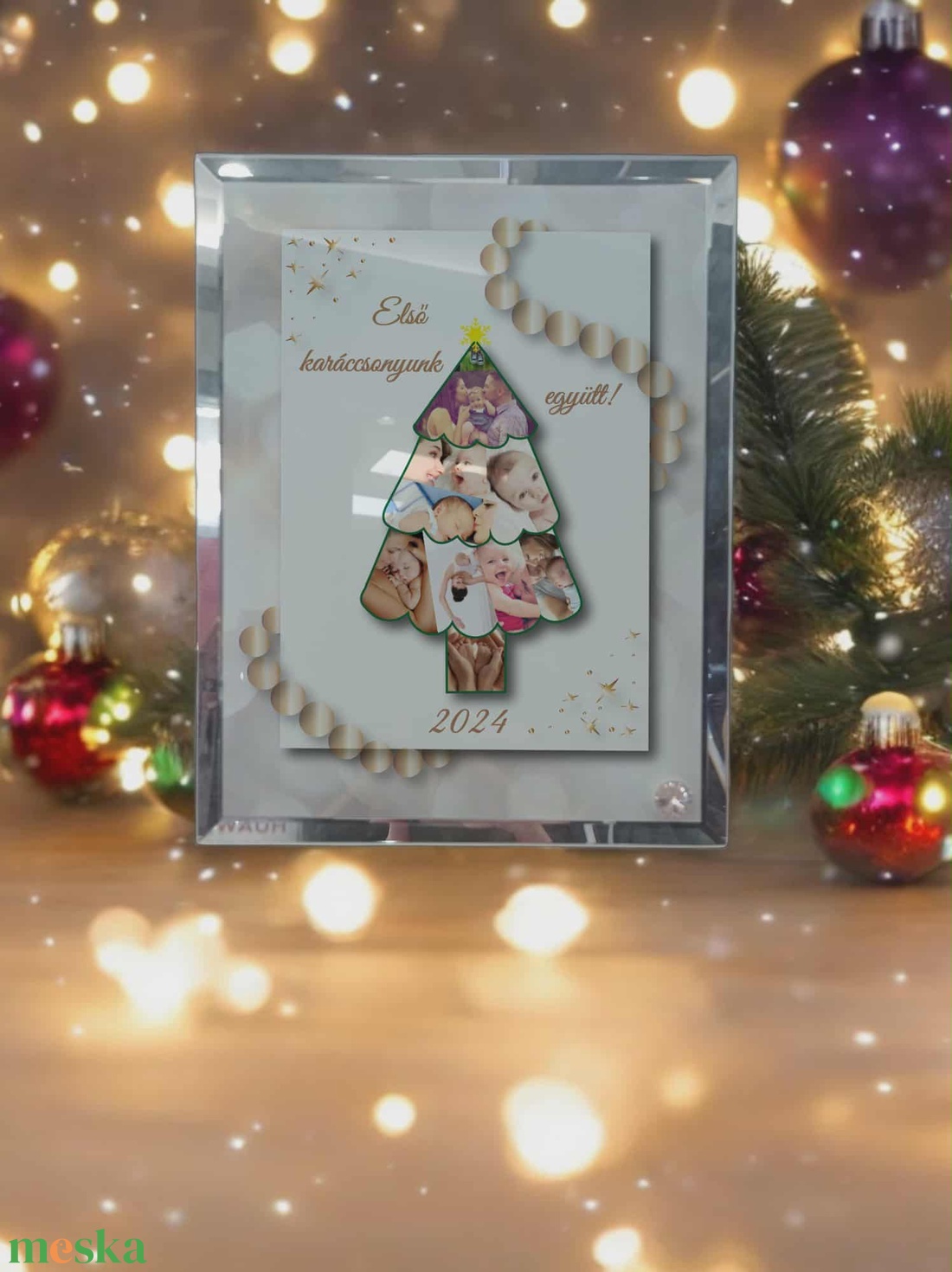 Karácsonyi tükrös szélű fotóüveg - karácsony - karácsonyi lakásdekoráció - ünnepi asztaldekoráció - Meska.hu Karácsonyi tükrös szélű fotóüveg - karácsony - karácsonyi lakásdekoráció - ünnepi asztaldekoráció - Meska.hu