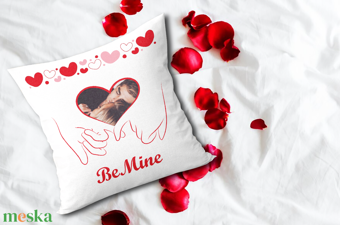 Be mine kéz esküvői párna  - művészet - grafika & illusztráció - digitális - Meska.hu