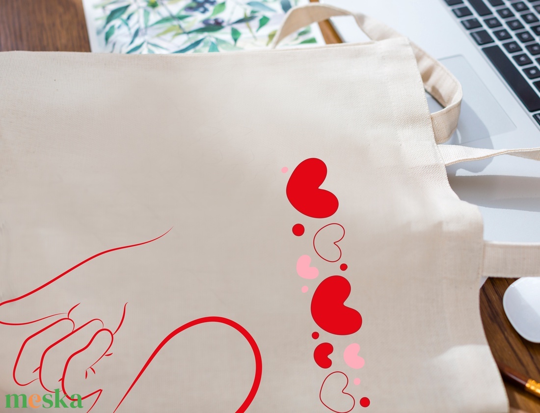 Be mine kéz női vászontáska - táska & tok - bevásárlás & shopper táska - shopper, textiltáska, szatyor - Meska.hu